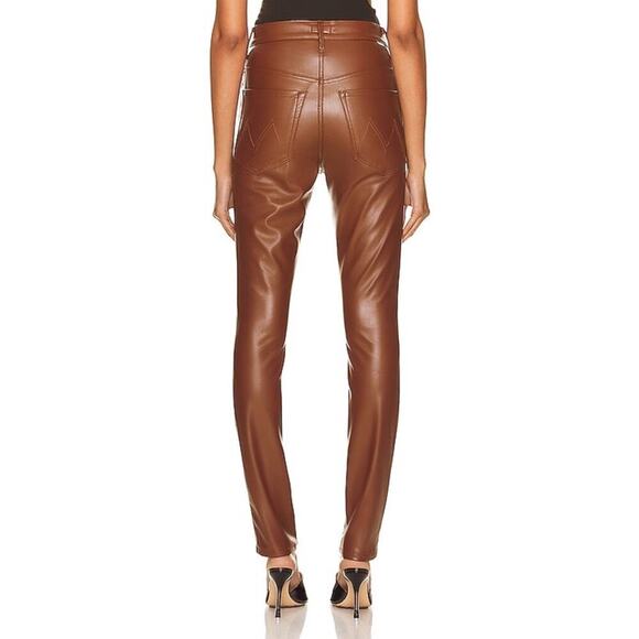 MOTHER Denim High Waisted Rail Skimp Jeans in Friar Brown - Picture 4 of 12